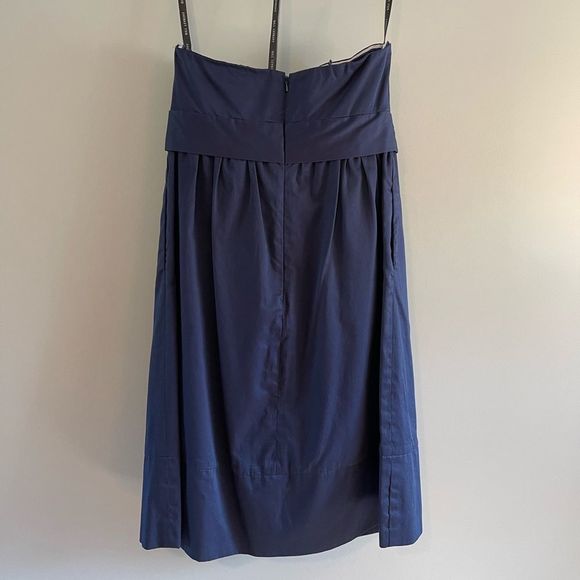Bill Levkoff Navy Formal Strapless Sweetheart Neckline Dress || SZ 12 - Picture 3 of 12